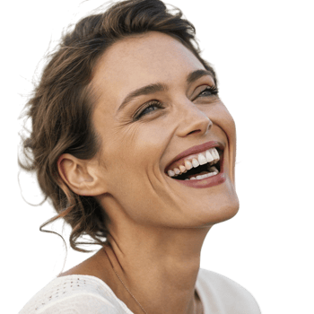A woman laughing with her mouth open png