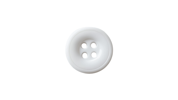 White button with four holes displayed on a plain background, showcasing simple design and craftsmanship png