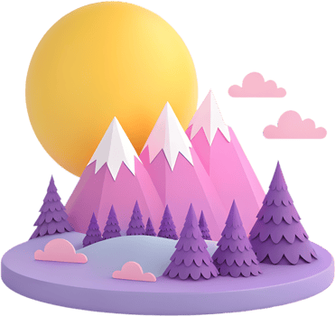 Sunlit horizon over awe-inspiring towering mountain cliffs. . png