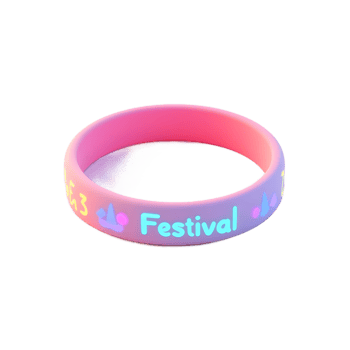 Pink Festival Wristband with Glowing Design png