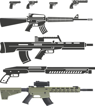 Classic Hunting Rifle Silhouette vector
