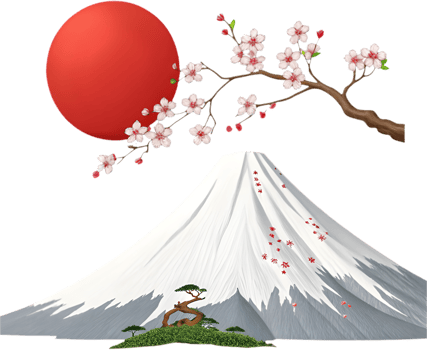 Tranquil morning scene with sun rising over mountains. . png