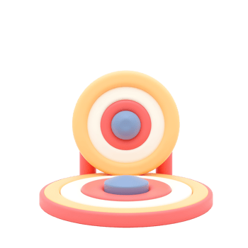 Colorful 3D Target Product Display Stand png
