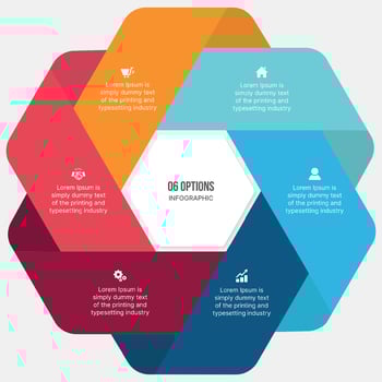 Creative Infographic Template Design With Six Steps, Process Workflow Diagram vector