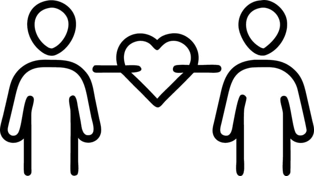couple long distance tips vector