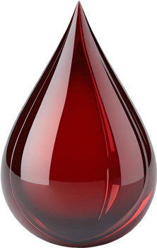 Artistic Teardrop Clipart with Smooth Color Gradient and Brightness. . png