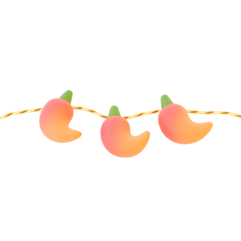 Peach Chili Pepper String Lights Home Decor png
