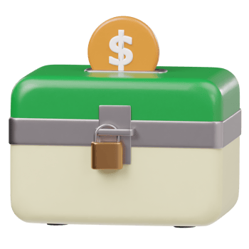Ramadan charity box icon isolated 3d render illustration png