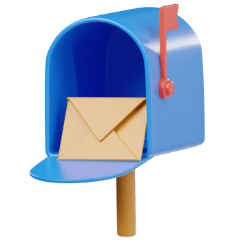 Mailbox icon 3d rendering illustration png