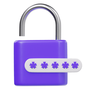 3d pinlock icon render illustration png