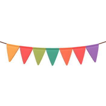 Colorful Party Bunting Flags Decoration String png
