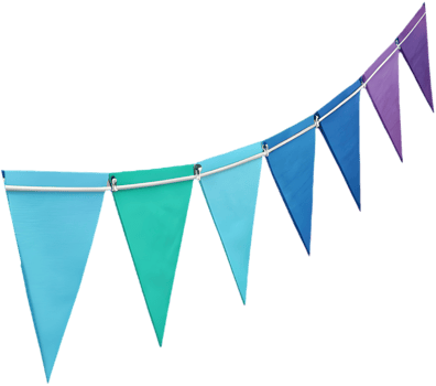 Lively and fun triangular pennant clipart for any festive occasion. . png