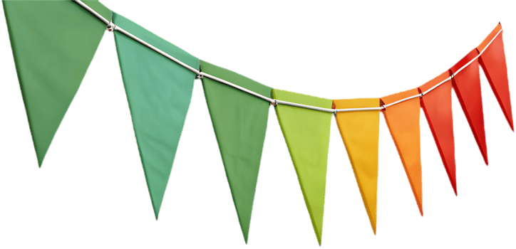 Triangular pennant clipart to design fun and colorful celebrations. . png