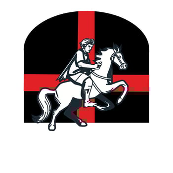 St Georges Day With Knight on Horse vector