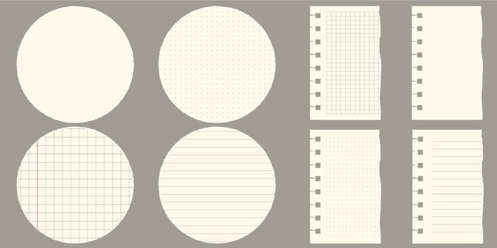 Round and square paper scraps. Torn pieces of paper, with torn edges for notes, realistic torn pieces of blank note pages. illustration isolated vector