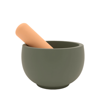 Modern Olive Green Mortar and Pestle Kitchen Tool png