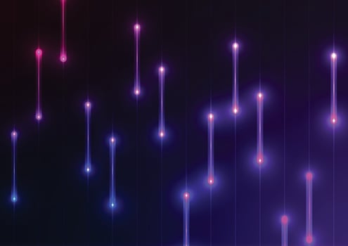 Dark purple tech neon light line pattern background vector