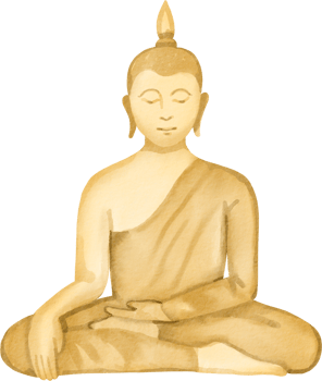 Buddha statue watercolor png
