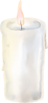 A candle with a flame on it png