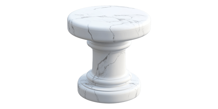 Marble pillar stand isolated on transparent background png
