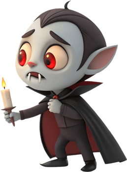 Spooky Halloween Vampire Boy Clipart for Decorations. . png