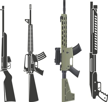 Semi-Automatic Rifle Design vector
