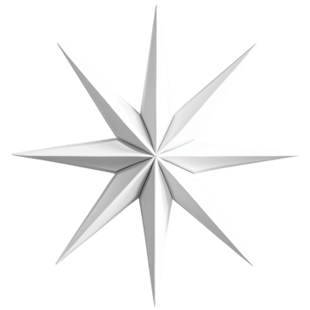 A Ten Pointed White Star Shape Design png