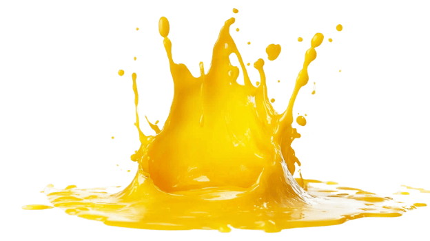 A vibrant yellow liquid splash explodes upward png