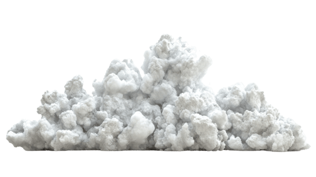 White Smoke Cloud Isolated On Black Background png