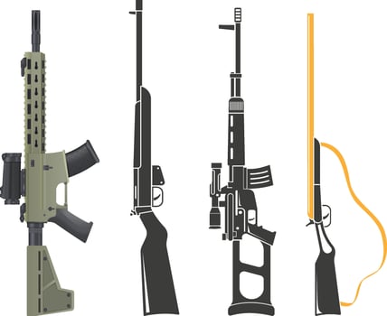 Highly Detailed Sniper Rifle vector