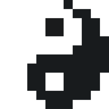 Yin Yang pixel art icon. png
