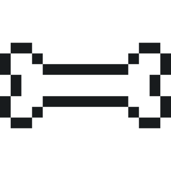 Bone pixel art icon. Bone icon png