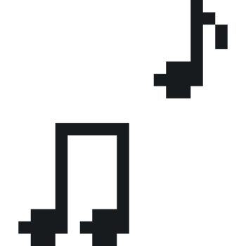 Musical notes pixel art. Music notes icon png