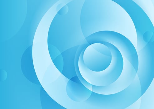 Blue geometric tech background with glossy circles vector