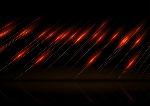 Orange minimal lines abstract tech background vector