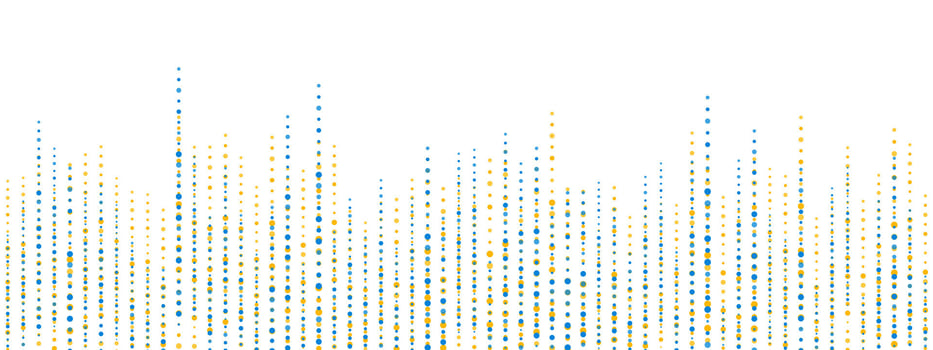Blue orange abstract technology lines on white background vector