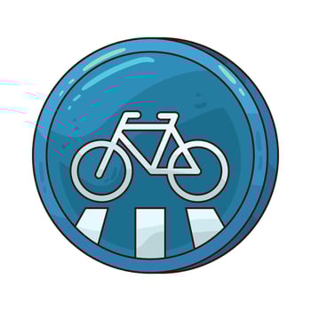 Bicycle Lane Sign vector