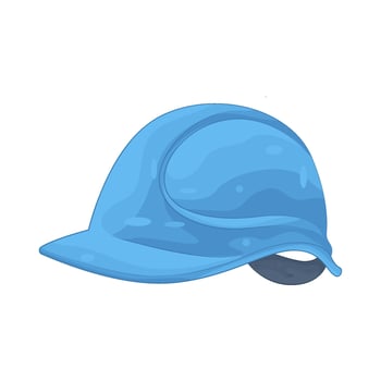 blue safety helmet vector