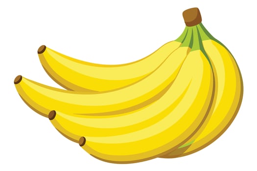 Vibrant bunch of bananas, perfect for healthy food illustrations. vector