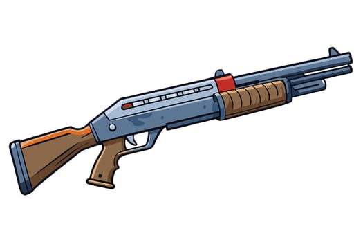 Illustration of a Cartoon Shotgun vector