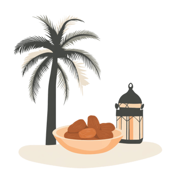 Dates Palm Tree Lantern Festive Ramadan Illustration png