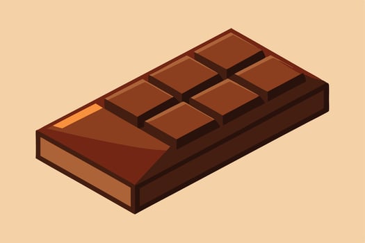 Delicious chocolate bar illustration vector