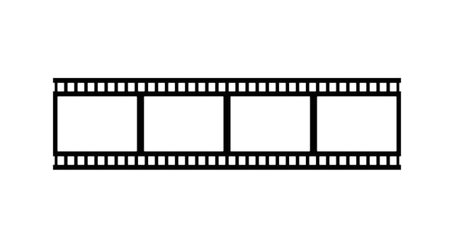 film strip roll movie old design template vector