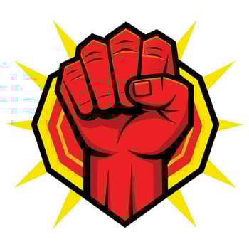 Revolutionary Red Fist Design vector