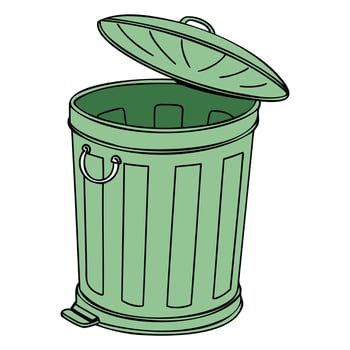 Detailed Trash Can Clipart for Design vector