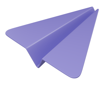 Stylized paper plane. Isolated on transparent background png