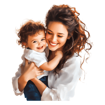 Mother and Child Embracing Joyful Moment Together Smiling Happiness png