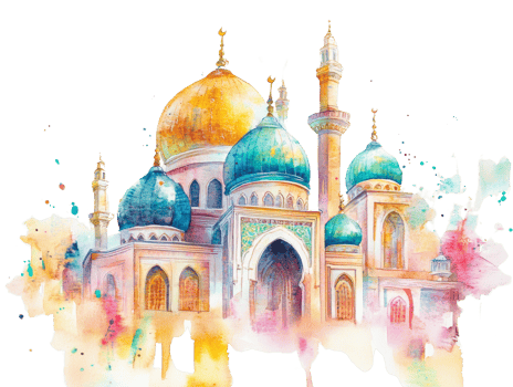 A Watercolor Painting Of A Magnificent Mosque png