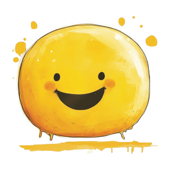 A Happy Yellow Blob Smiling Cheerfully png