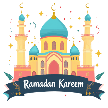 Ramadan Kareem Mosque Festive Illustration Design png